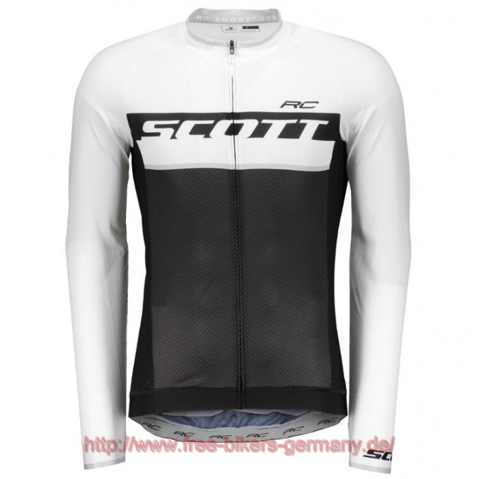 2018 Scott RC PRO Weiß Fahrradtrikot Langarm