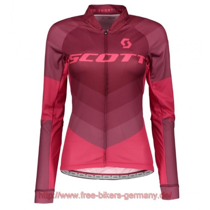 2018 Scott RC PRO tibetan rot Damen Fahrradtrikot Langarm