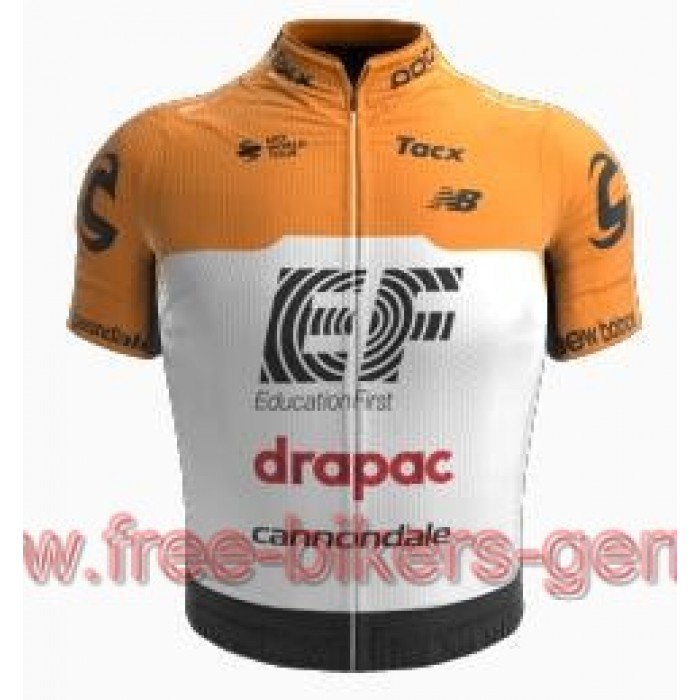 Cannondale Education First-Drapac 2018 orange Fahrradbekleidung Radtrikot Satz Kurzarm