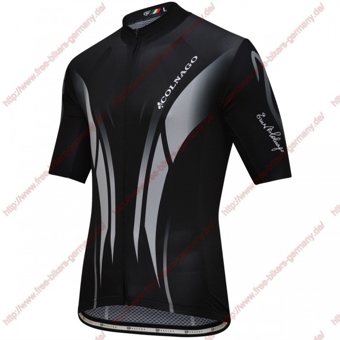 Radsport Colnago Master Pissei schwarz grau Trikot Kurzarm