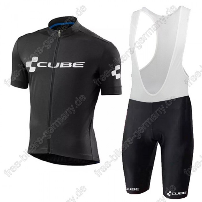 Cube schwarz Radbekleidung Satz Trikot Kurzarm+Trägerhosen Set 2018