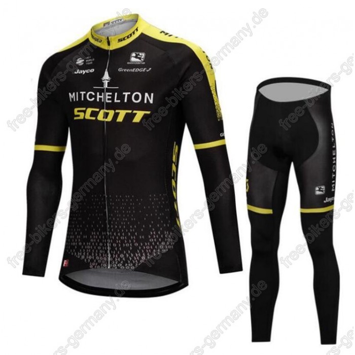 Mitchelton-Scott Pro Profiteam 2018 Fahrradbekleidung Trikot Langarm+Lang Radhose