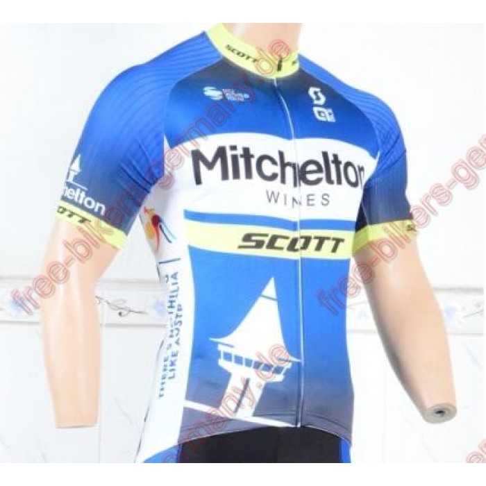 Profiteam 2018 Mitchelton Scott blau Trikot Kurzarm Outlet