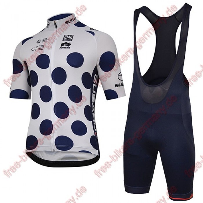 Profiteam 2018 TOUR DOWN UNDER Subaru POIS Radbekleidung Satz Trikot Kurzarm+Trägerhosen Set