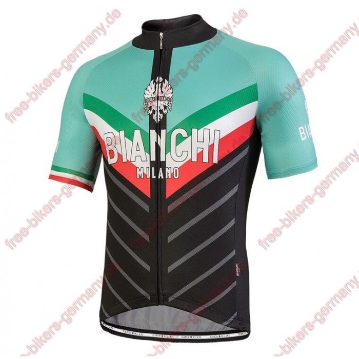 Profiteam 2018 Bianchi Milano Tiera Blau schwarz Trikot Kurzarm 33016BB