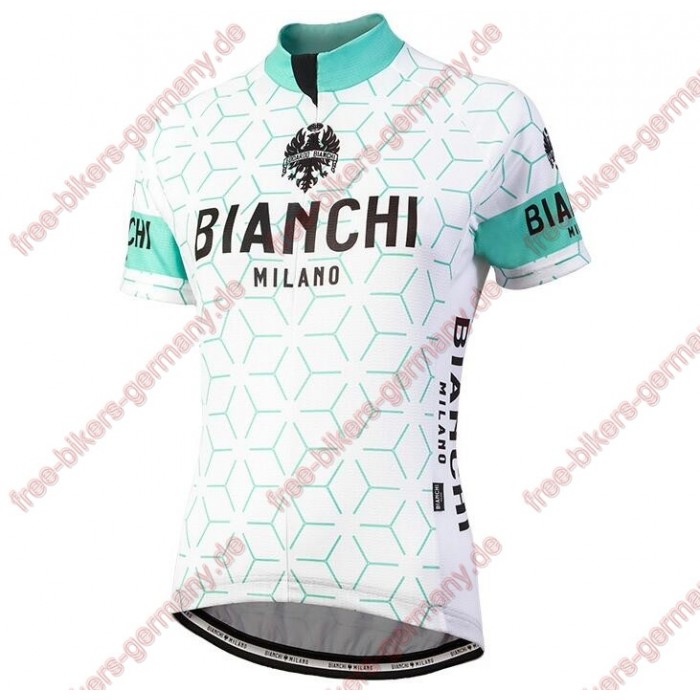 Profiteam 2018 Bianchi Milano Nevola Weiß Damen Trikot Kurzarm 59428YU