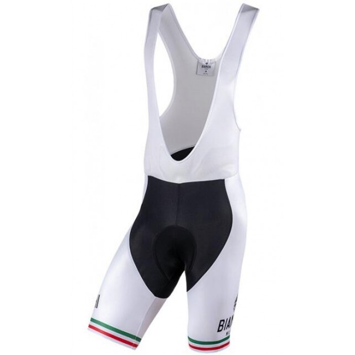 Fahrradbekleidung Radsport 2020 BIANCHI MILANO Pelau Trägerhosen Set schwarz/Weiß