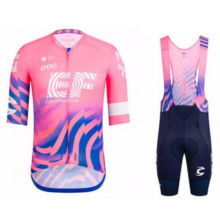 Fahrradbekleidung Radsport 2020 EF Education First Radbekleidung Satz Trikot Kurzarm+Trägerhosen Set Outlet