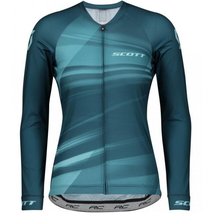 Fahrradbekleidung Radsport 2020 Damen SCOTT RC Pro Trikot Langarmblau