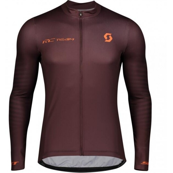 Fahrradbekleidung Radsport 2020 SCOTT RC TEAM 10 Trikot Langarmmarrone