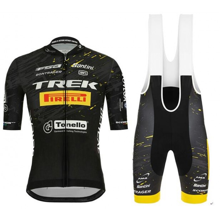 Fahrradbekleidung Radsport 2020 TREK PIRELLI Set Radbekleidung Satz Trikot Kurzarm+Trägerhosen Set Outlet