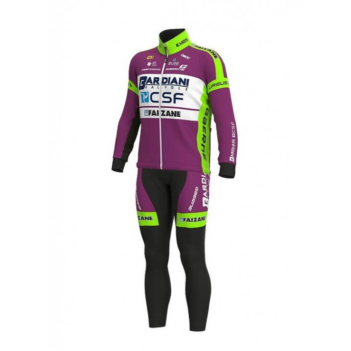 Fahrradbekleidung Radsport 2020 BARDIANI CSF FAIZANE Set Radbekleidung Trikot Langarm+ Trägerhosen DHGV7