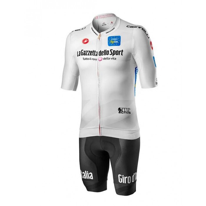 Fahrradbekleidung Radsport 2020 GIRO D'ITALIA Radbekleidung Satz Trikot Kurzarm+Trägerhosen Set Outlet Weiß E4NQ5