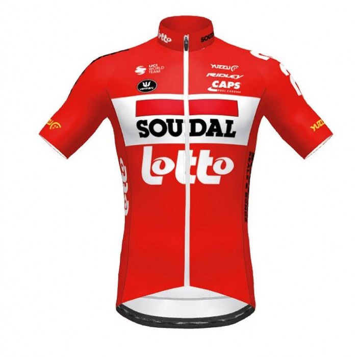 Fahrradbekleidung Radsport 2020 Lotto Soudal TdF Trikot Kurzarm Outlet rot Weiß K4C4U