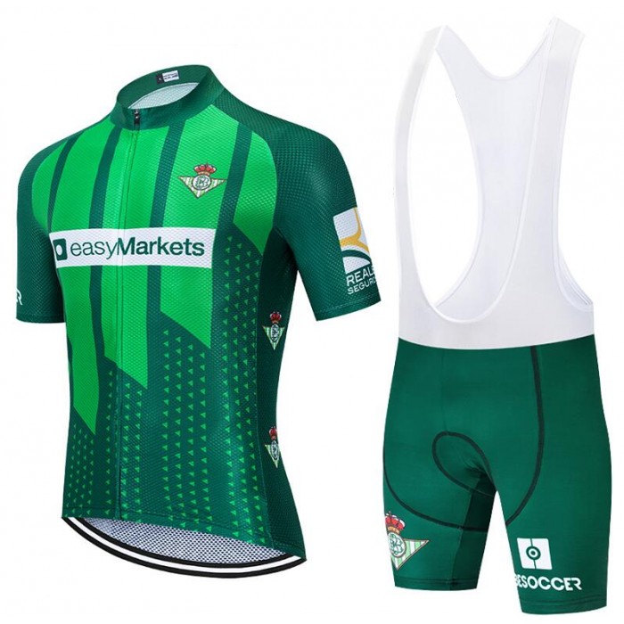 Fahrradbekleidung Radsport 2020 Real Betis Radbekleidung Satz Trikot Kurzarm+Trägerhosen Set Outlet Grün 0IXV1