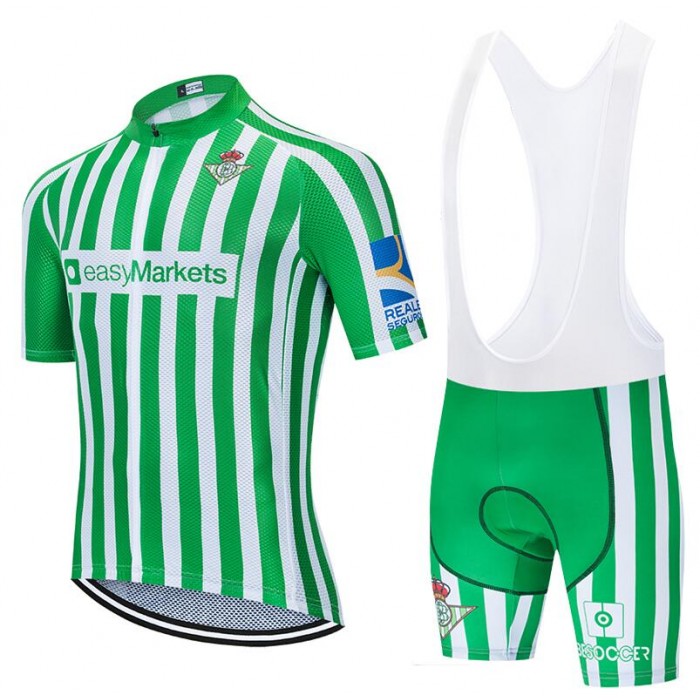 Fahrradbekleidung Radsport 2020 Real Betis Radbekleidung Satz Trikot Kurzarm+Trägerhosen Set Outlet 2E9YA