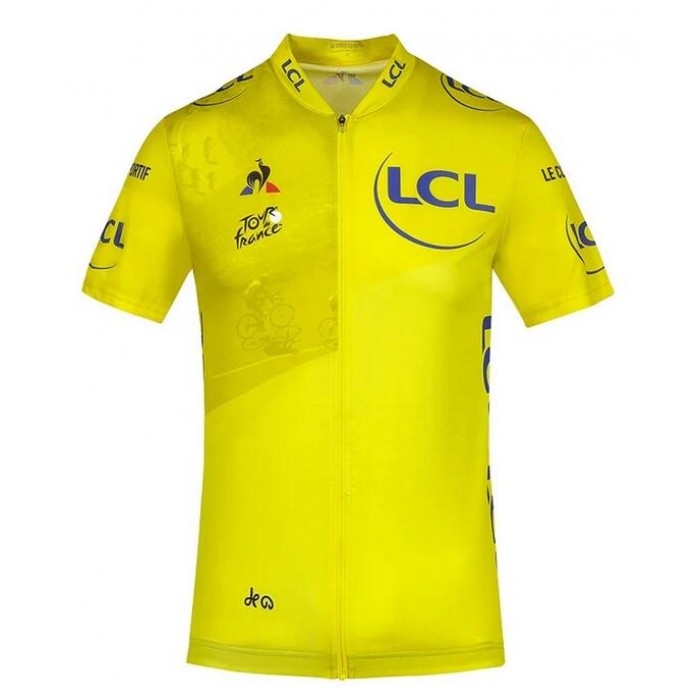 Fahrradbekleidung Radsport 2020 Tour de France Trikot Kurzarm Outlet Gelb 5V60I