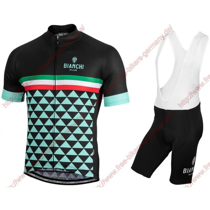 Profiteams BIANCHI MILANO Codigoro Radbekleidung Satz Trikot Kurzarm+Trägerhosen Set Outlet