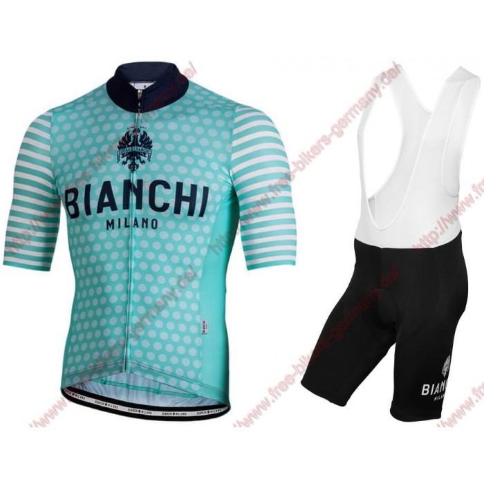 Profiteams BIANCHI MILANO Davoli Radbekleidung Satz Trikot Kurzarm+Trägerhosen Set Outlet