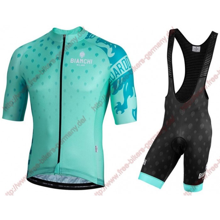 Profiteams BIANCHI MILANO Savignano blue Radbekleidung Satz Trikot Kurzarm+Trägerhosen Set Outlet