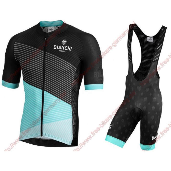 Profiteams BIANCHI MILANO Bisceglie Radbekleidung Satz Trikot Kurzarm+Trägerhosen Set Outlet