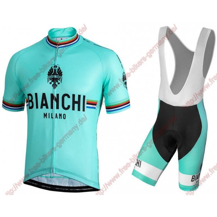 Profiteams BIANCHI MILANO New Pride Radbekleidung Satz Trikot Kurzarm+Trägerhosen Set Outlet