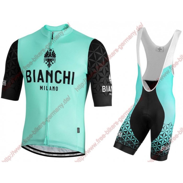 Profiteams BIANCHI MILANO Pedaso Radbekleidung Satz Trikot Kurzarm+Trägerhosen Set Outlet