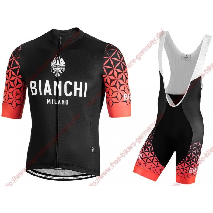 Profiteams BIANCHI MILANO Pedaso red Radbekleidung Satz Trikot Kurzarm+Trägerhosen Set Outlet