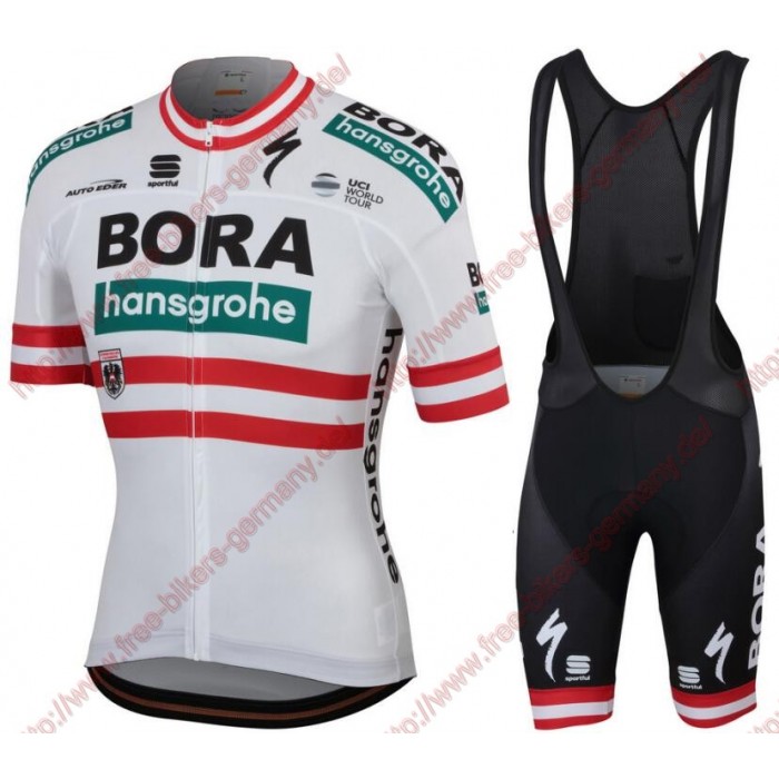 Profiteams Bora Hansgrohe 2019 Austrian champion Radbekleidung Satz Trikot Kurzarm+Trägerhosen Set Outlet