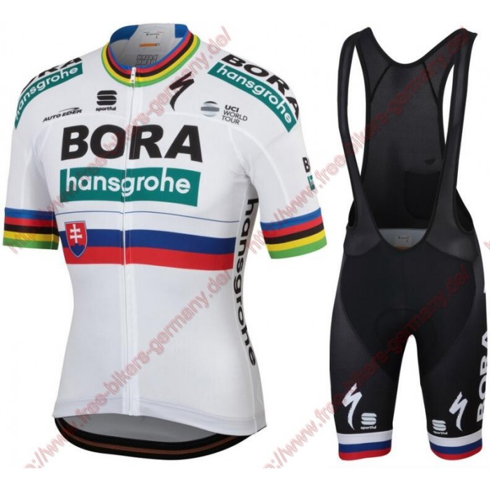 Profiteams Bora Hansgrohe 2019 Slovak champion Radbekleidung Satz Trikot Kurzarm+Trägerhosen Set Outlet