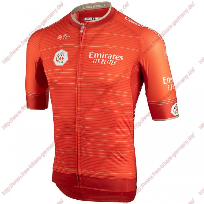 Profiteams UAE Tour 2019 Red Trikot Kurzarm Outlet