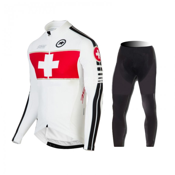 2015 Assos Fahrradbekleidung Radtrikot Satz Langarm und Lange Fahrradhose GFCJ419