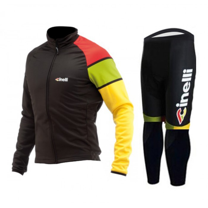 2015 Cinelli Fahrradbekleidung Radtrikot Satz Langarm und Lange Fahrradhose HXWH804