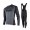 2015 Cube schwarz Fahrradbekleidung Radtrikot Satz Langarm und Lange Trägerhose schwarz OAJJ792
