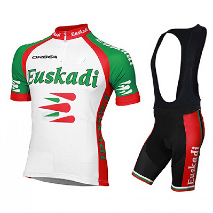 2015 Orbea Euskadi Fahrradbekleidung Satz Fahrradtrikot Kurzarm Trikot und Kurz Trägerhose schwarz RSUL747