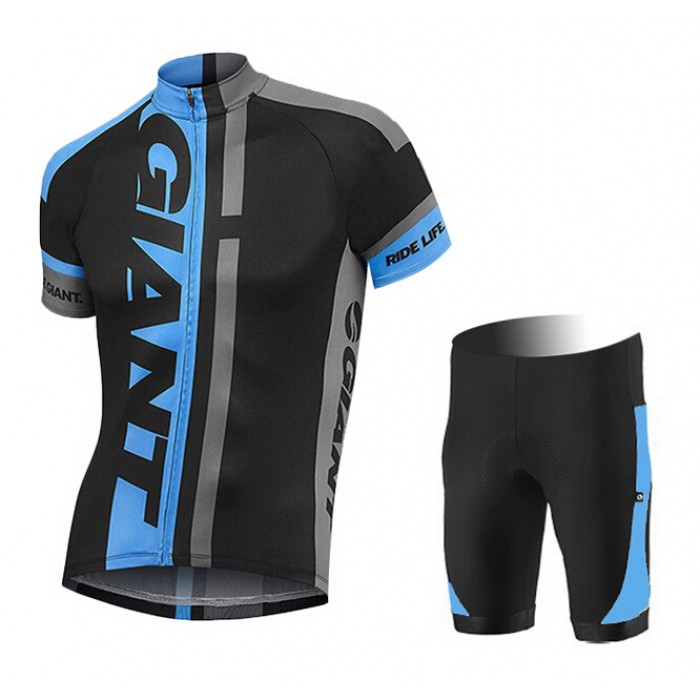 2015 Giant blau schwarz Radbekleidung Radtrikot Kurzarm und Fahrradhosen Kurz MHCO401