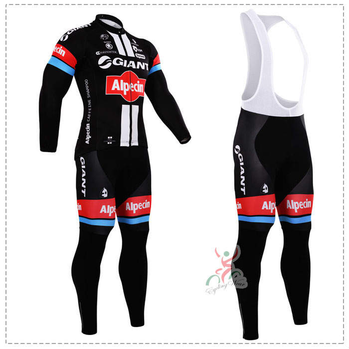 2015 Giant Fahrradbekleidung Radtrikot Satz Langarm und Lange Trägerhose RWYN224