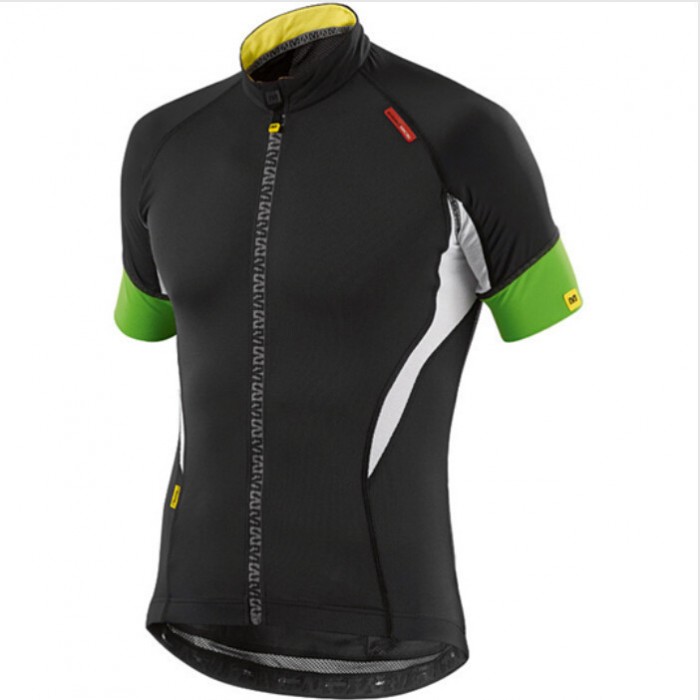 2015 MAVIC Radtrikot Kurzarm schwarz Grün JQCH497