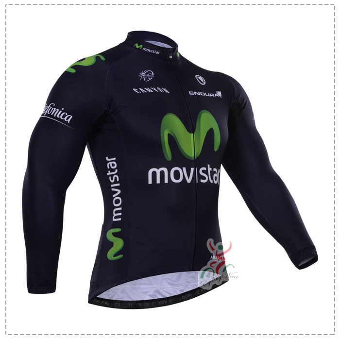 2015 Movistar Fahrradtrikot Langarm GJVZ603