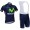 2015 Movistar Fahrradbekleidung Satz Fahrradtrikot Kurzarm Trikot und Kurz Trägerhose JKLM796