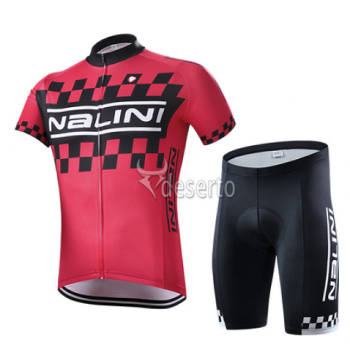 2015 Nalini Racing-Drapeau Rot Radtrikot Kurzarm und Kurz Radhose IWVM166