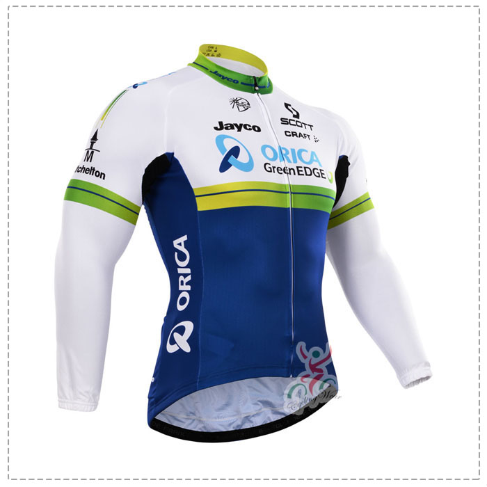 2015 Orica Greenedge Fahrradtrikot Langarm TAJS588