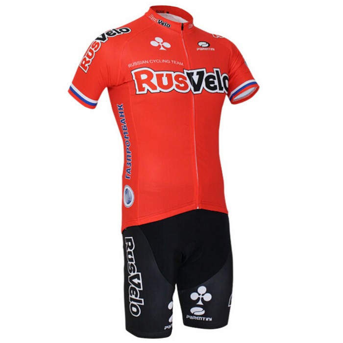 2015 RusVelo Radbekleidung Radtrikot Kurzarm und Fahrradhosen Kurz WOXM373