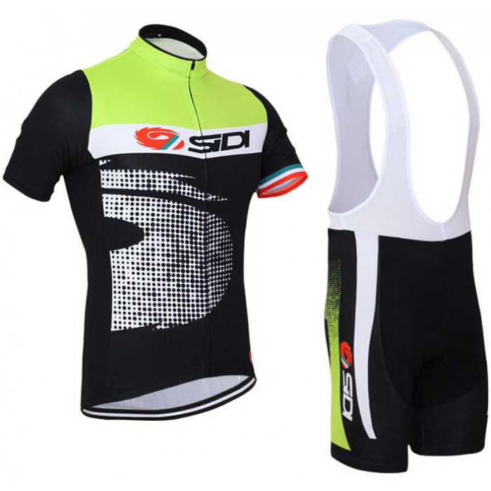 2015 SIDI Fahrradbekleidung Satz Fahrradtrikot Kurzarm Trikot und Kurz Trägerhose SJLK389