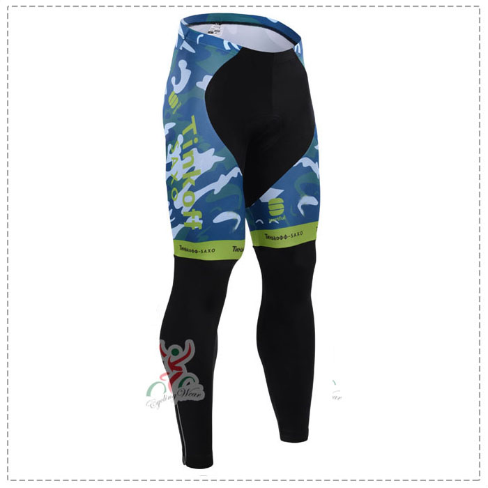 2015 Tinkoff Saxo Bank Camouflage Blau Lang Radhose Grün EJTY285