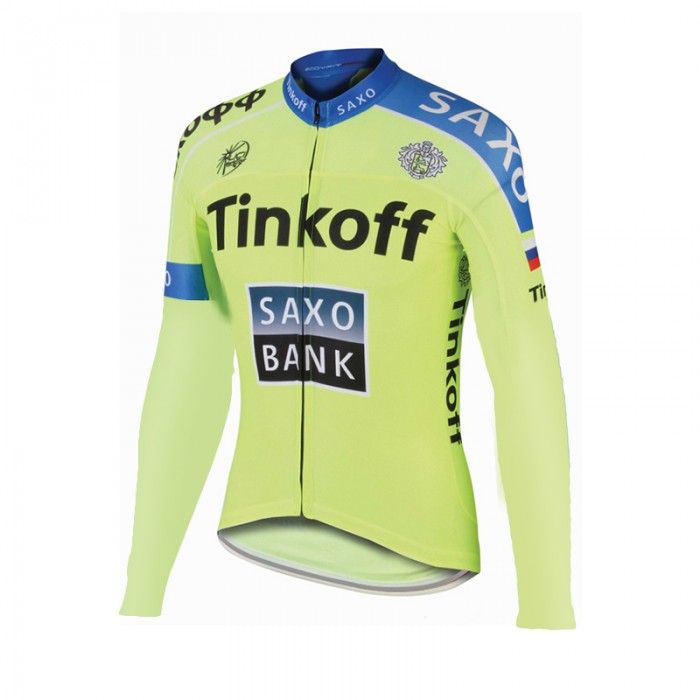 2015 Saxo bank Tionkff Fahrradtrikot Langarm LRYT786