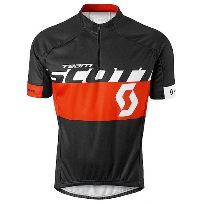 2015 Proteam Scott Weiß-Schwarz-Rot Radtrikot Kurzarm CMDF706