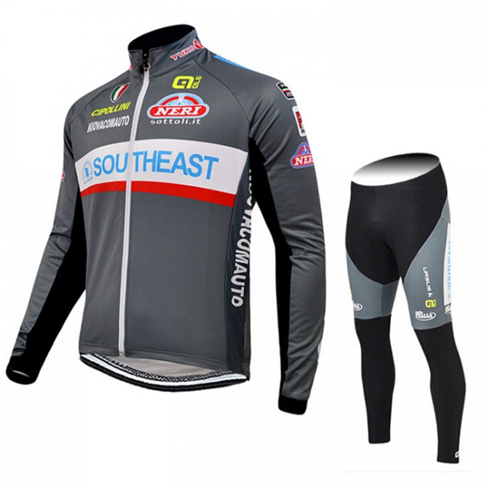 2015 Southeast Fahrradbekleidung Radtrikot Satz Langarm und Lange Fahrradhose FZVT107