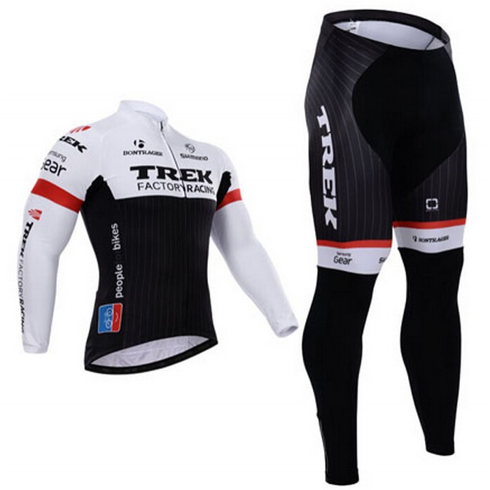 2015 Trek Fahrradbekleidung Radtrikot Satz Langarm und Lange Fahrradhose IBIQ210