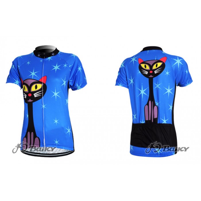 Blue Cat Radtrikot Kurzarm Blau Damen CROY635